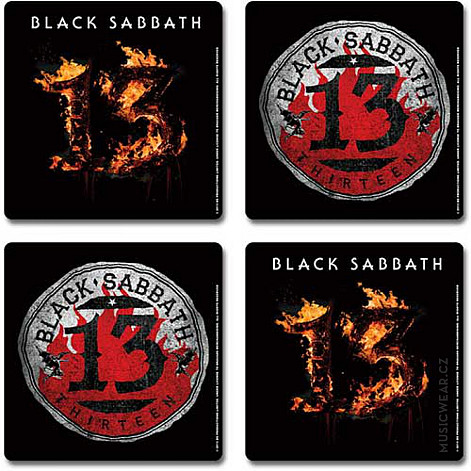 Black Sabbath set korkových podtácků 4szt, 13