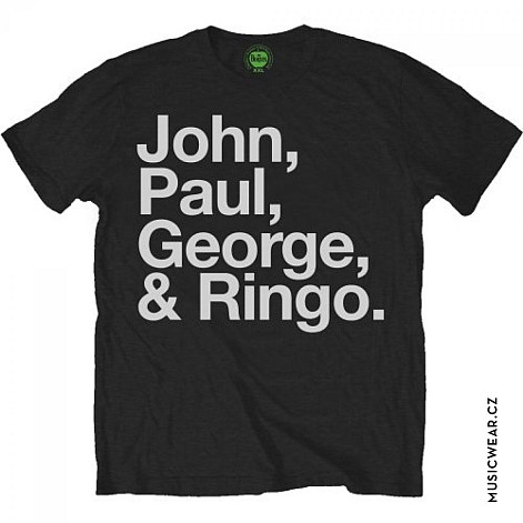 The Beatles koszulka, John Paul George & Ringo Black, męskie