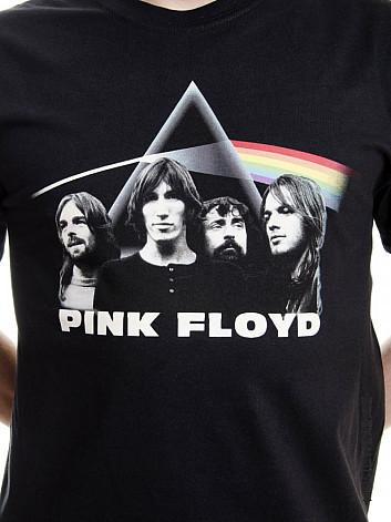Pink Floyd koszulka, DSOTM Band & Prism Black, męskie