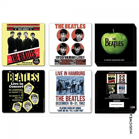 The Beatles set korkových podtácků 4szt, 1962 Anniversary