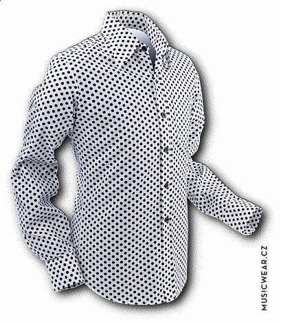 Pete Chenaski koszule, White & Black Dots, męska