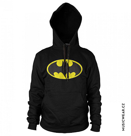 Batman bluza, Distressed Logo Hoodie, męska