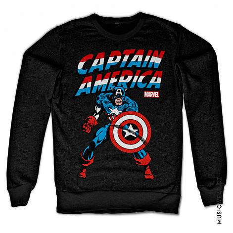 Captain America bluza, Sweatshirt Black, męska