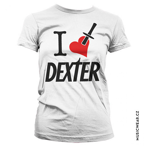 Dexter koszulka, I Love Dexter Girly, damskie