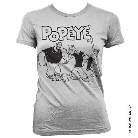 Pepek námořník koszulka, Popeye Group Girly, damskie