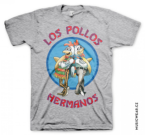Breaking Bad koszulka, Los Pollos Hermanos Grey, męskie