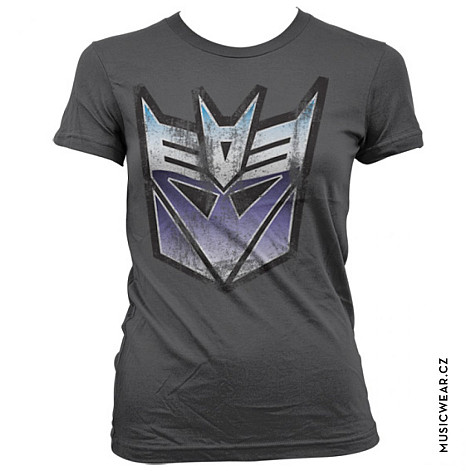 Transformers koszulka, Distressed Decepticon Shield Girly, damskie