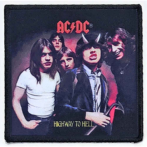 AC/DC tkaná naszywka/nažehlovačka PES 86 x 86 mm, Highway to Hell