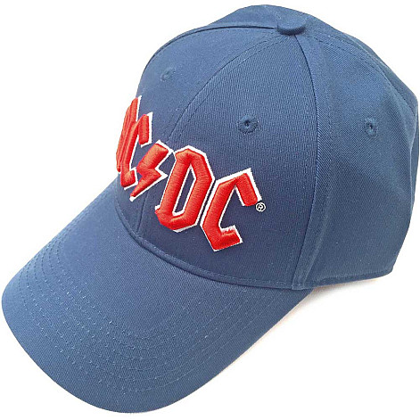 AC/DC czapka z daszkiem, Red Logo on Blue