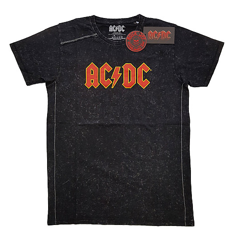 AC/DC koszulka, Logo Snow Washed Black, męskie