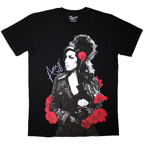 Amy Winehouse koszulka, Rose Portrait Black, męskie