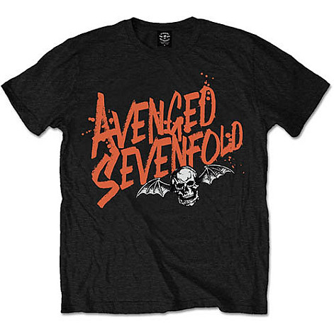 Avenged Sevenfold koszulka, Orange Splatter Black, męskie