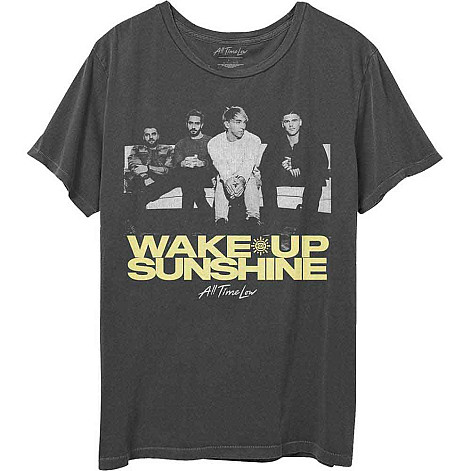 All Time Low koszulka, Faded Wake Up Sunshine Charcoal Grey, męskie
