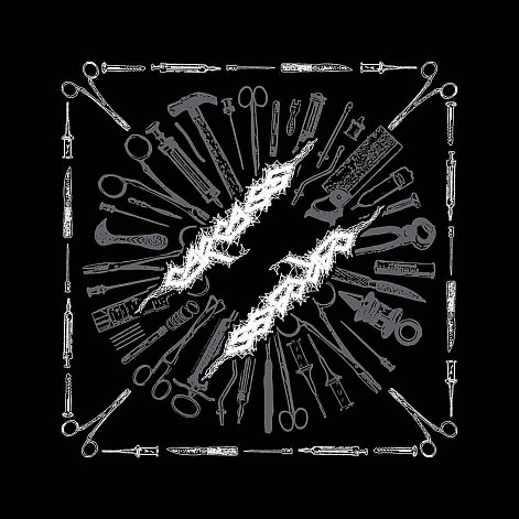 Carcass bavlněný chustka 55x55 cm, Tools Black