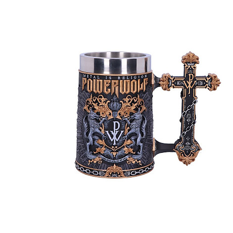 Powerwolf kubek do piwa 500 ml/17.5 cm/1 kg, Metal is Religion