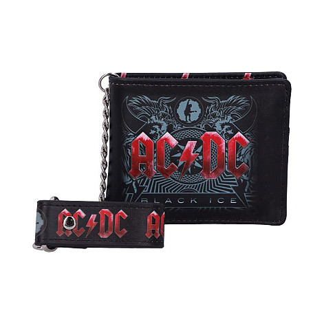 AC/DC portfel 11 x 9 x 2 cm s řetízkem/ 220 g, Black Ice