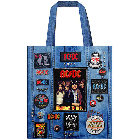 AC/DC torba na zakupy Eco PES 40x40 cm/260g, Highway To Hell Multicolor