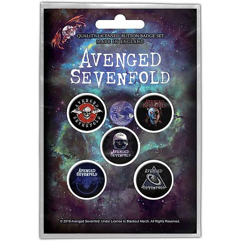 Avenged Sevenfold zestaw 5 odznak průměr 25 mm, The Stage