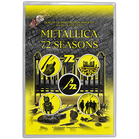 Metallica zestaw 5 odznak průměr 25 mm, 72 Seasons