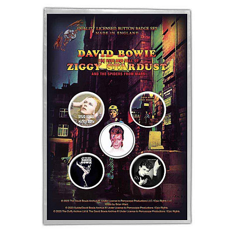 David Bowie zestaw 5 odznak průměr 25 mm, Early Albums