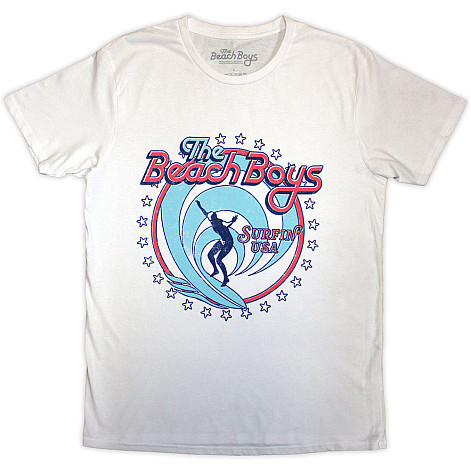 Beach Boys koszulka, Surfin' USA Circle White, męskie