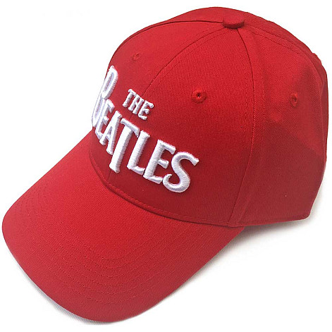 The Beatles czapka z daszkiem, White Drop T Logo Red Baseball