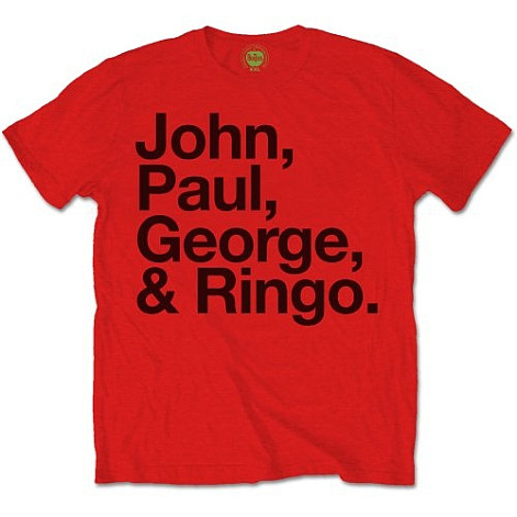 The Beatles koszulka, John Paul George & Ringo Red, męskie