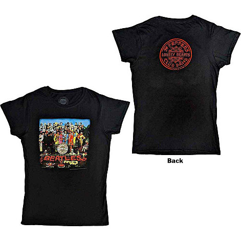The Beatles koszulka, Vintage Sgt Pepper BP Black, damskie
