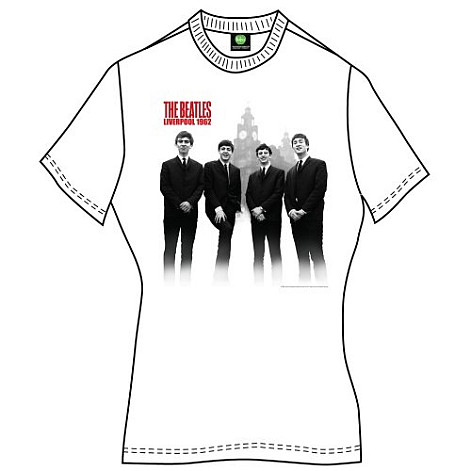 The Beatles koszulka, In Liverpool Girly White, damskie