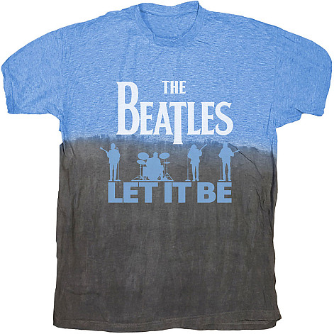 The Beatles koszulka, Let It Be Split Dip-Dye Blue, męskie