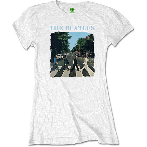 The Beatles koszulka, Abbey Road & Logo Girly White, damskie