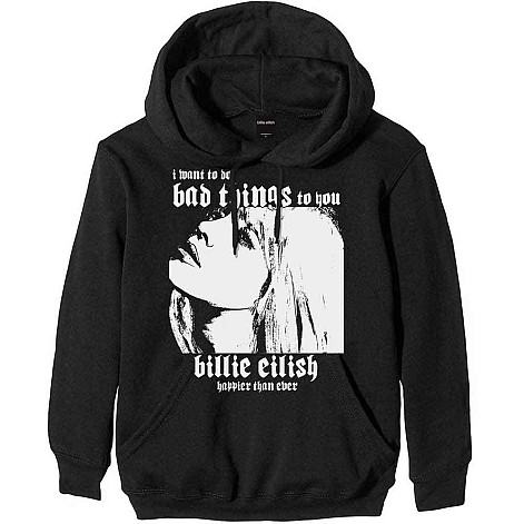 Billie Eilish bluza, Bad Things Black, męska