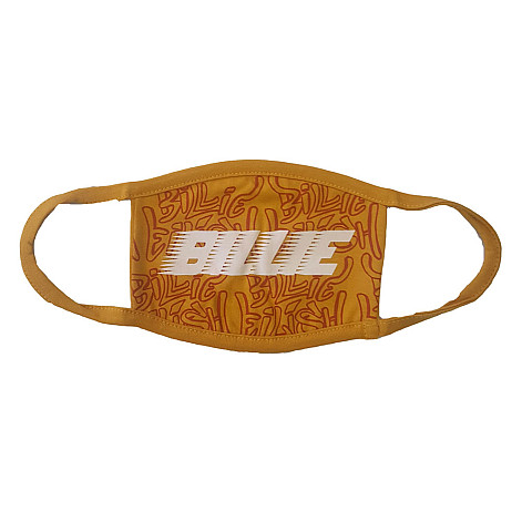 Billie Eilish bavlněná maska na ústa, Racer Logo & Graffiti Yellow