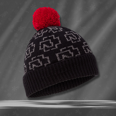 Rammstein zimowa czapka zimowa, Bobble Beanie Black One Size, unisex