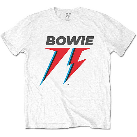 David Bowie koszulka, 75th Logo White, męskie