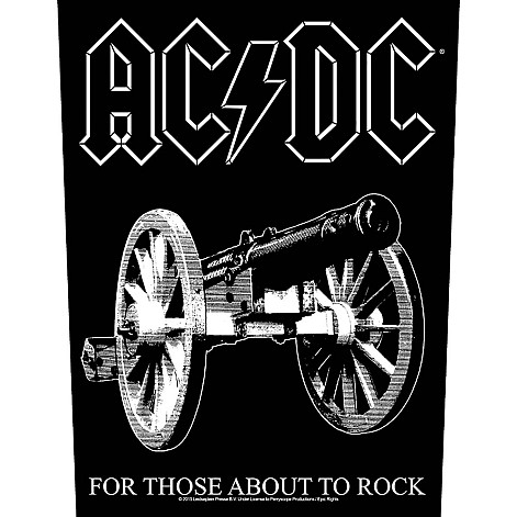 AC/DC naszywka na plecy 30x27x36 cm, For Those About To Rock