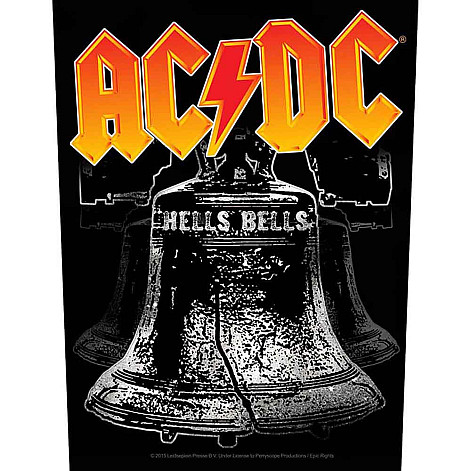 AC/DC naszywka na plecy CO+PES 30x27x36 cm, Hells Bells