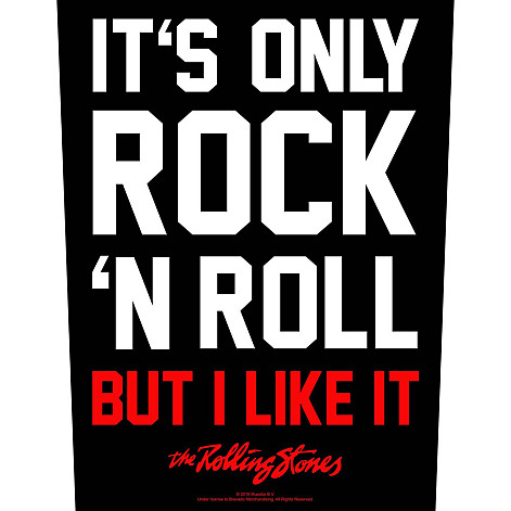 Rolling Stones naszywka na plecy 30x27x36 cm, It's Only Rock N' Roll