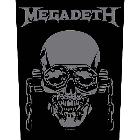 Megadeth naszywka na plecy CO+PES 30x27x36 cm, Vic Rattlehead