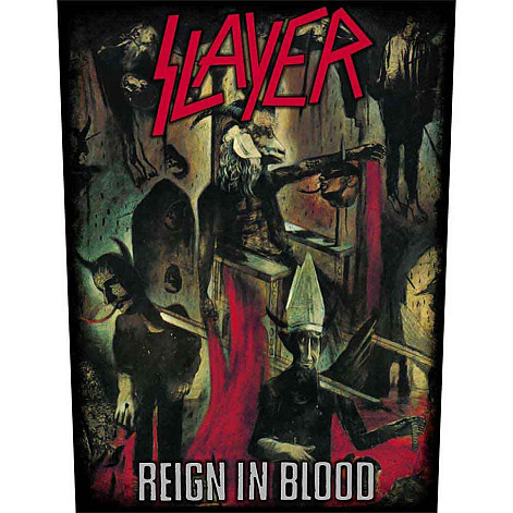 Slayer naszywka na plecy CO+PES 30x27x36 cm, Reign In Blood