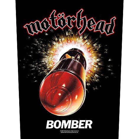 Motorhead naszywka na plecy CO+PES 30x27x36 cm, Bomber 2021 Black