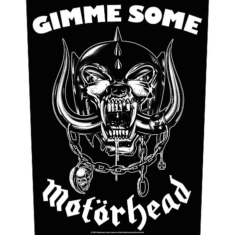 Motorhead naszywka na plecy CO+PES 30x27x36 cm, Gimme Some Black