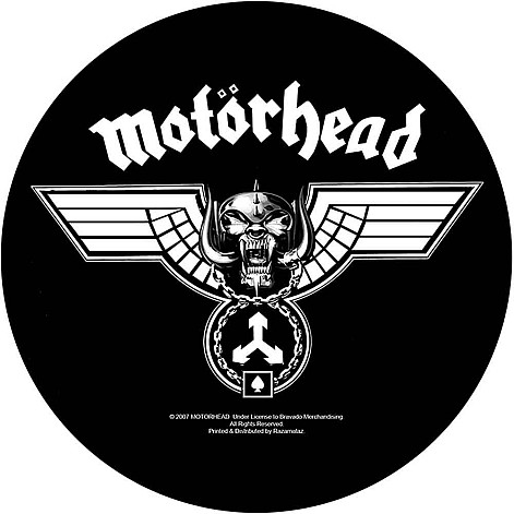Motorhead naszywka na plecy CO+PES průměr 29 cm, Hammered Black