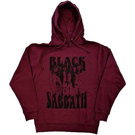 Black Sabbath bluza, Band and Logo Maroon Red, męska