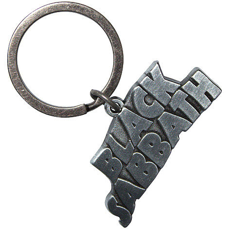 Black Sabbath kovová brelok 45x22.7mm, Silver Wavy Logo Zinc