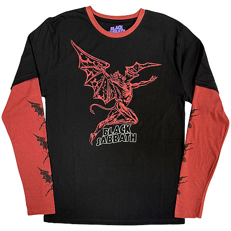 Black Sabbath koszulka długi rękaw, Red Henry Wavy Logo Black, męskie