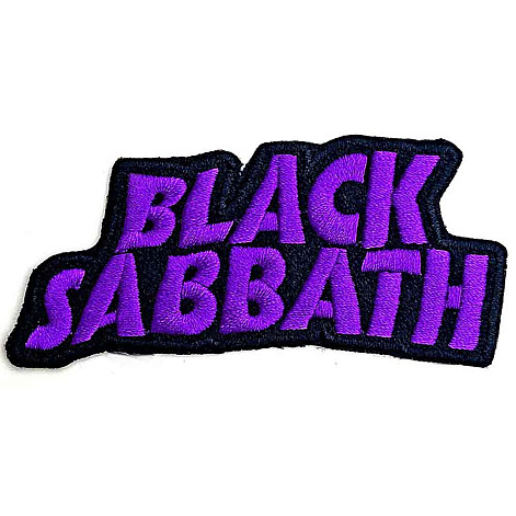 Black Sabbath tkaná nažehlovačka PES 80 x 40 mm, Cut Out Wavy Logo