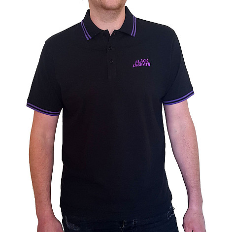 Black Sabbath koszulka, Wavy Logo Polo Black, męskie