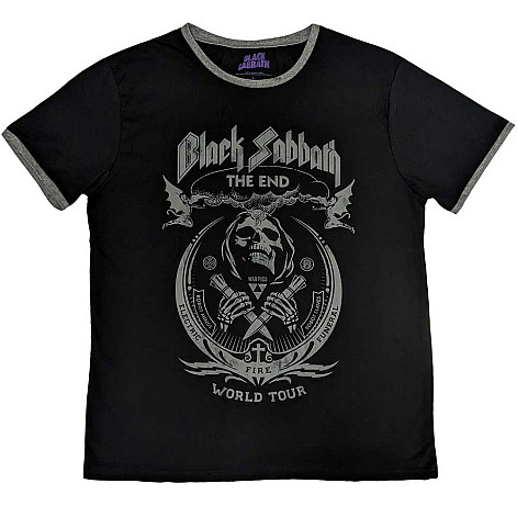 Black Sabbath koszulka, The End Mushroom Cloud Ringer Black, męskie