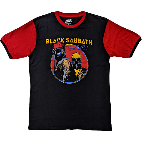 Black Sabbath koszulka, Never Say Die Ringer Black & Orange, męskie